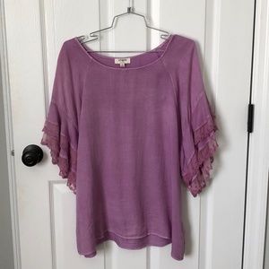 Purple Ruffle Top